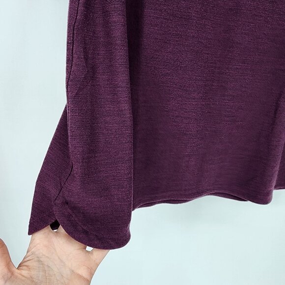 3/$25 70 Toad & Co Intermosso Dress M Long Sleeve Pockets Boat Neck Burgundy Red - Picture 11 of 12